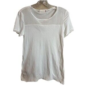 4 Love And Liberty White Tee W/ Mesh Lining On Chest‎ Sz Medium